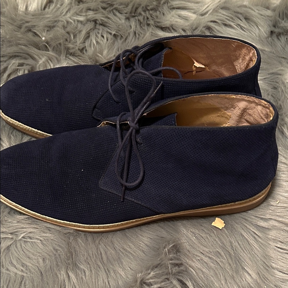 English Laundry Men's Chukka Boots in Navy and Brown - Picture 2 of 15